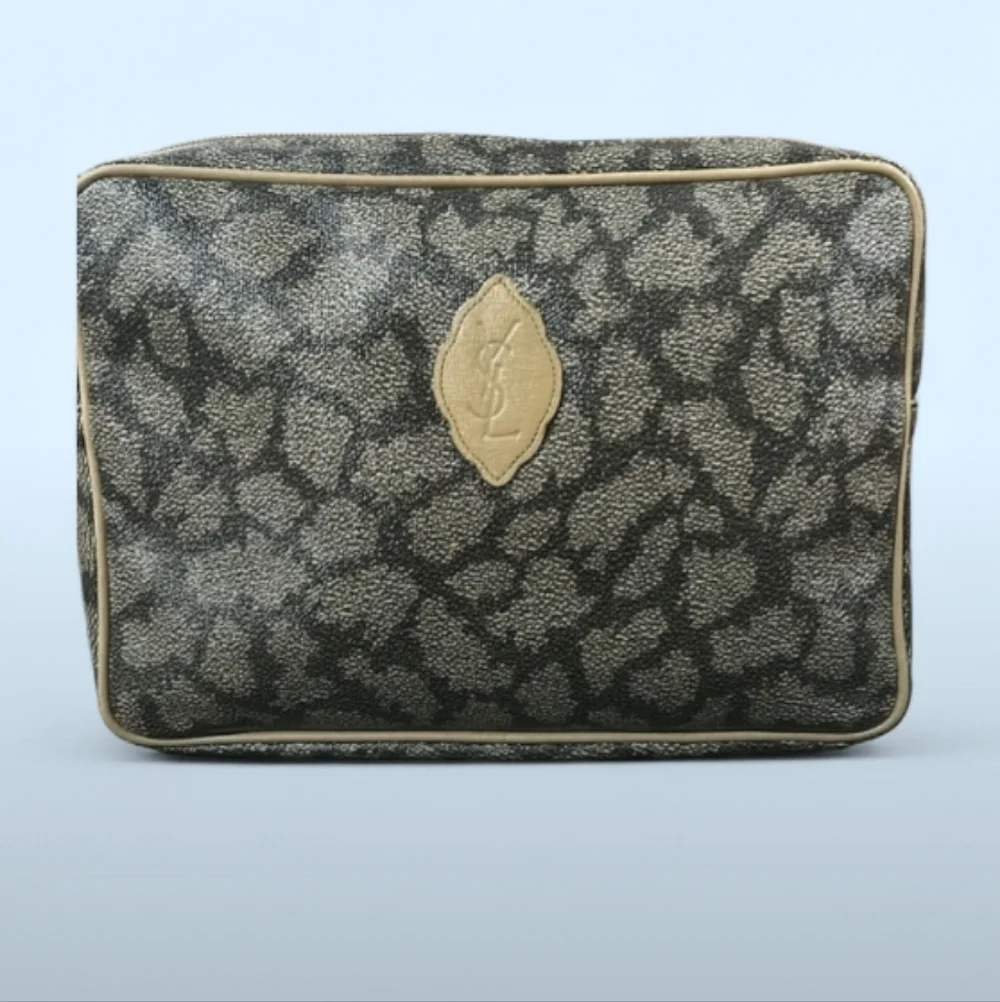 YSL-Vintage Giraffe🦒Clutch-Zip Pouch 🤎 - Picture 2 of 8